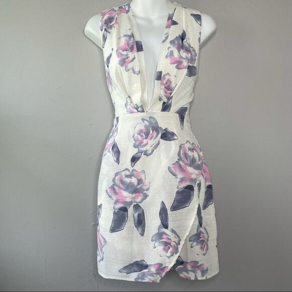 TOBI Floral Bodycon Dress Womens Size Small Soft Girl Easter Spring Feminine - Picture 1 of 9